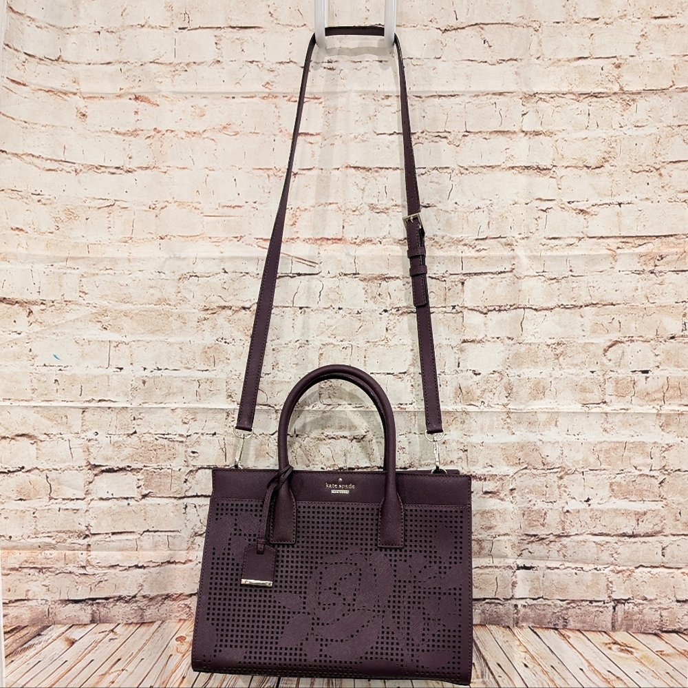 SALE EUC Kate Spade Cameron Street Perforated Candace Satchel - Picture 12 of 15